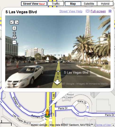 Vegas Google Maps Street View